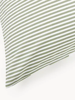 Federa reversibile in cotone a righe Lorena