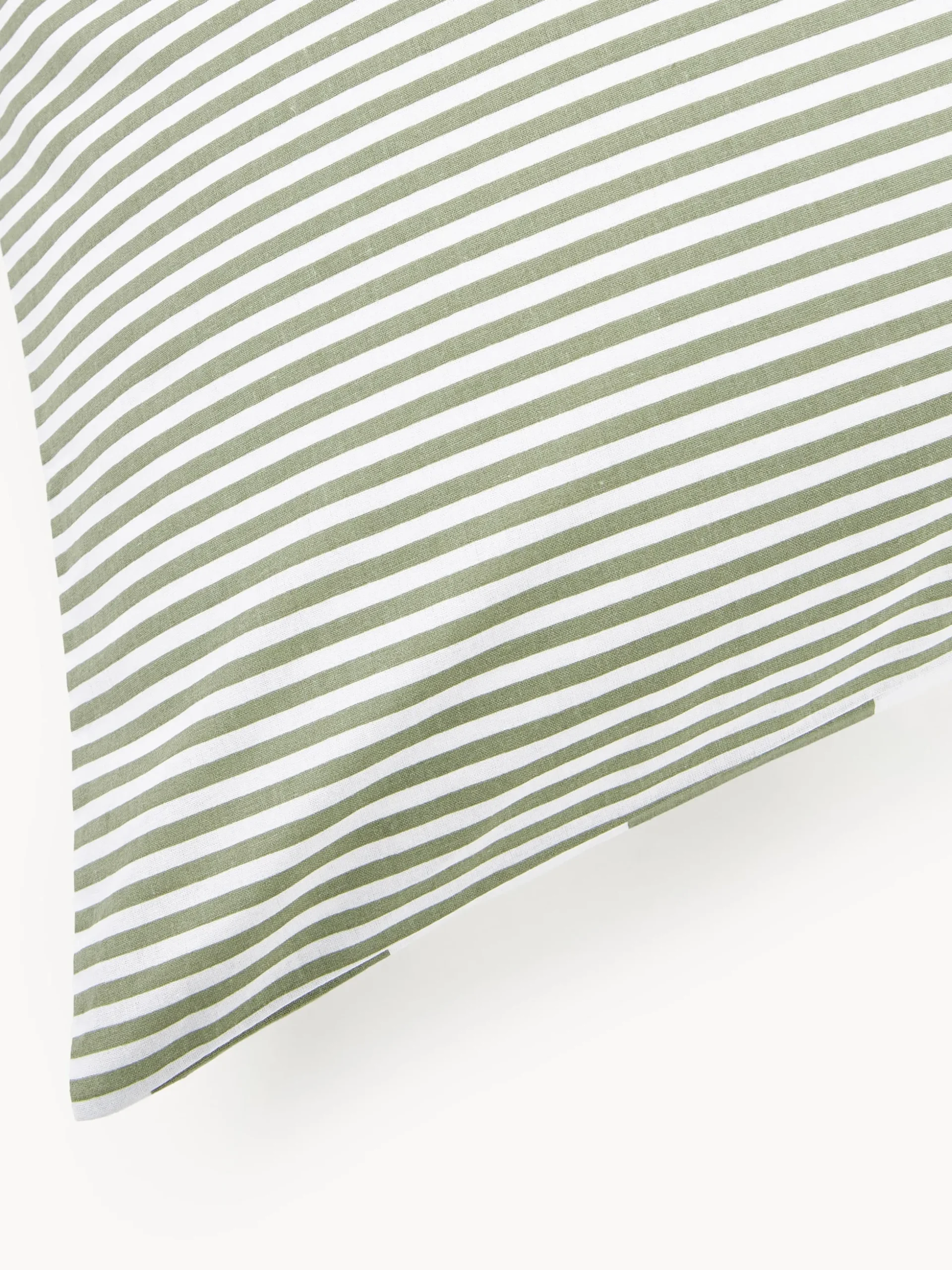 Federa reversibile in cotone a righe Lorena
