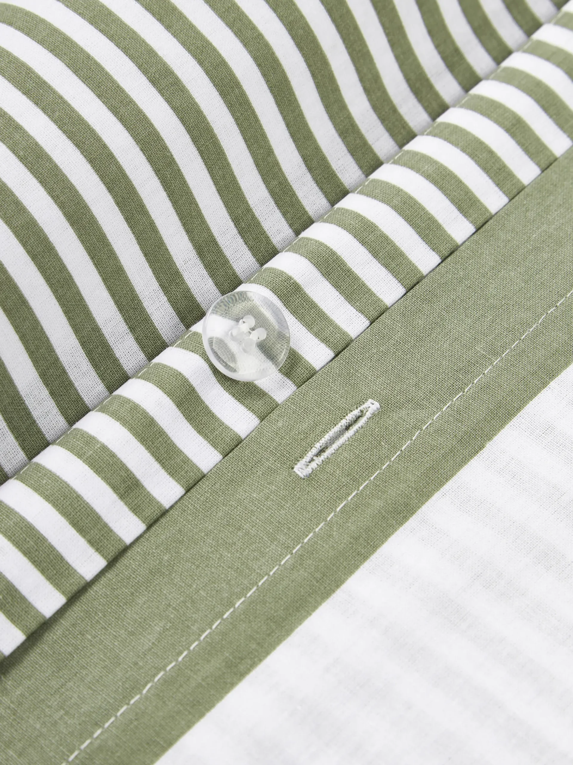 Federa reversibile in cotone a righe Lorena