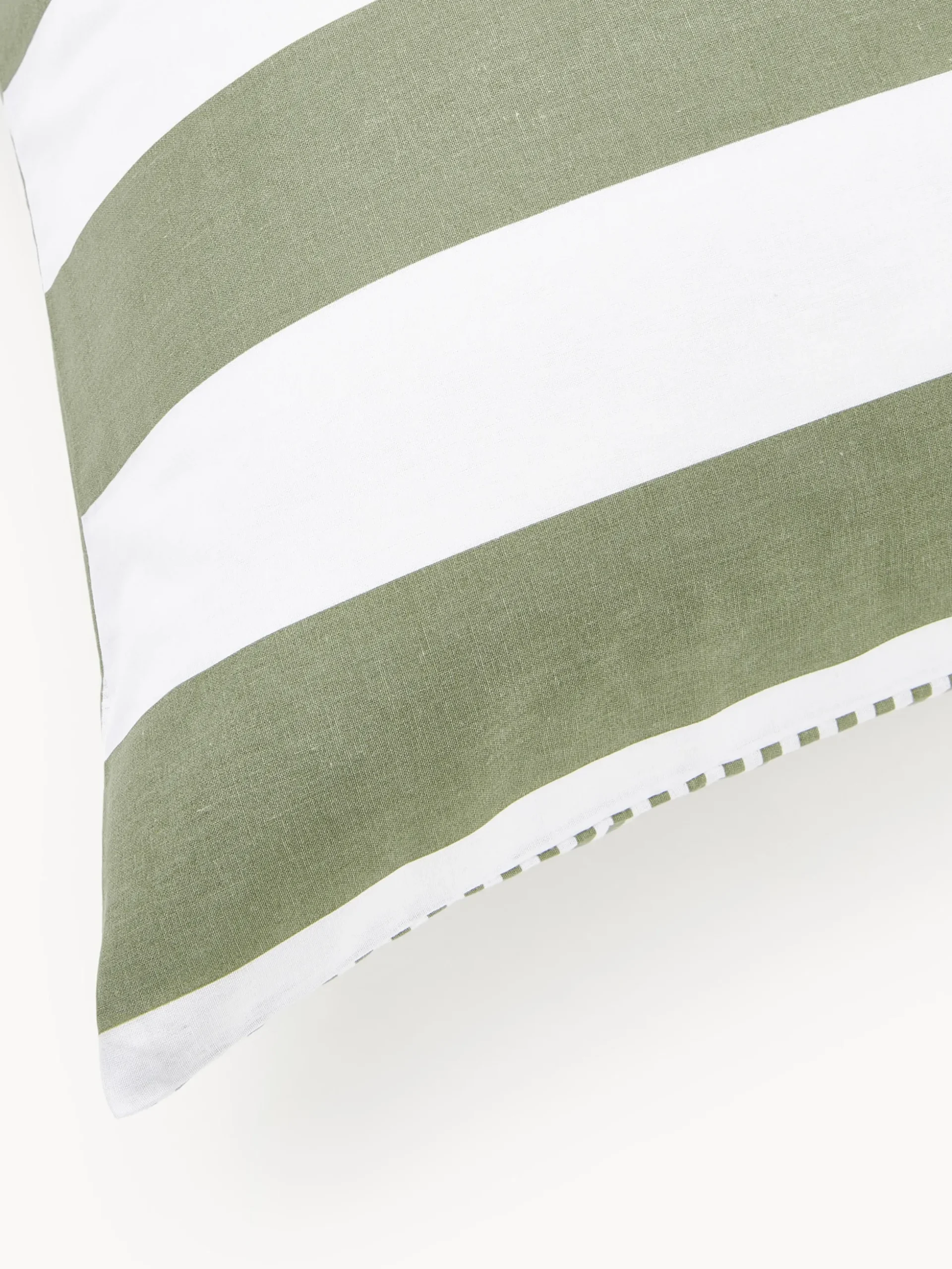 Federa reversibile in cotone a righe Lorena