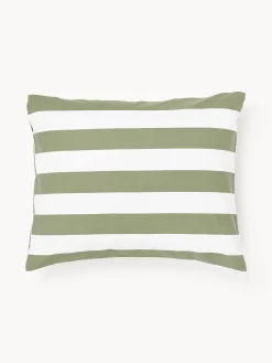 Federa reversibile in cotone a righe Lorena