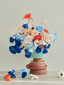 Fiore artificiale fatto a mano Ice Poppy