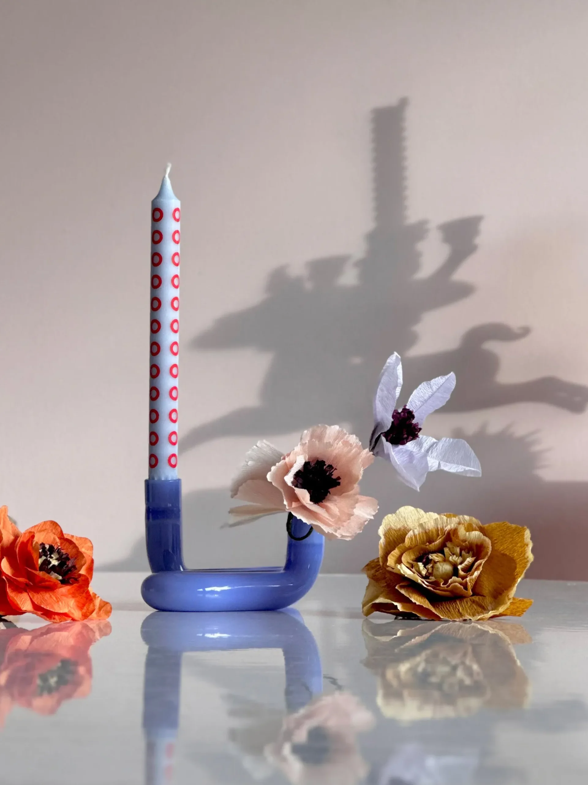 Fiore artificiale fatto a mano Ice Poppy