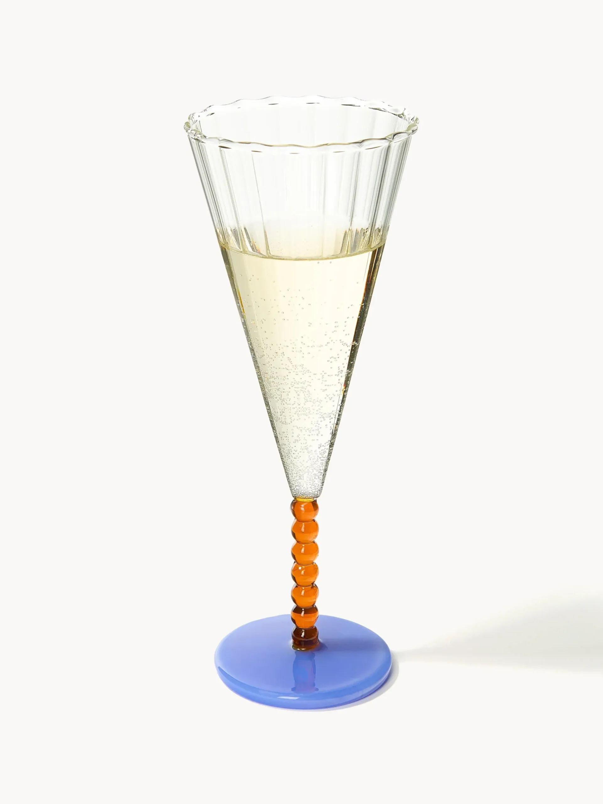Flute da champagne fatti a mano Perle 2 pz