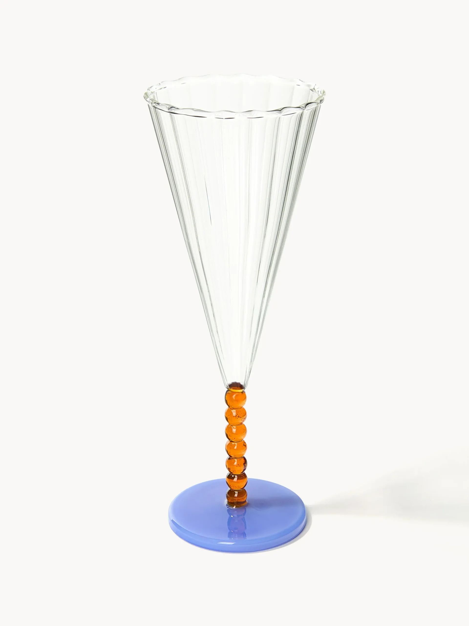 Flute da champagne fatti a mano Perle 2 pz