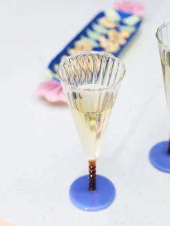 Flute da champagne fatti a mano Perle 2 pz