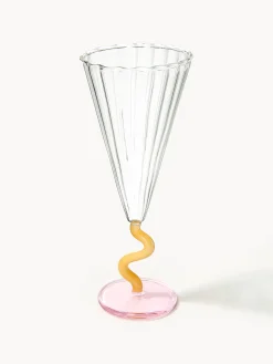 Flute da champagne fatti a mano Curve 2 pz