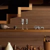 Flute da champagne placcato in argento fatto a mano Martelé