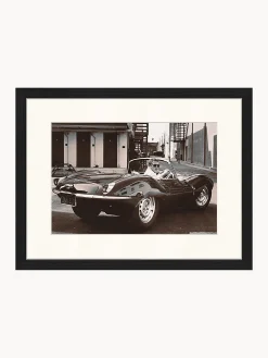Foto incorniciata fatta a mano Steve McQueen in His Jaguar