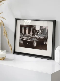 Foto incorniciata fatta a mano Steve McQueen in His Jaguar
