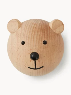 Gancio appendiabiti da parete in legno di faggio Bear
