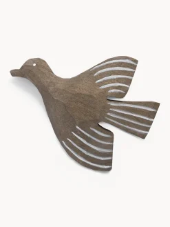 Gancio da parete fatto a mano in legno di pioppo Lola Bird