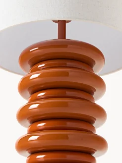 Grande lampada da tavolo con base in legno Nicolas
