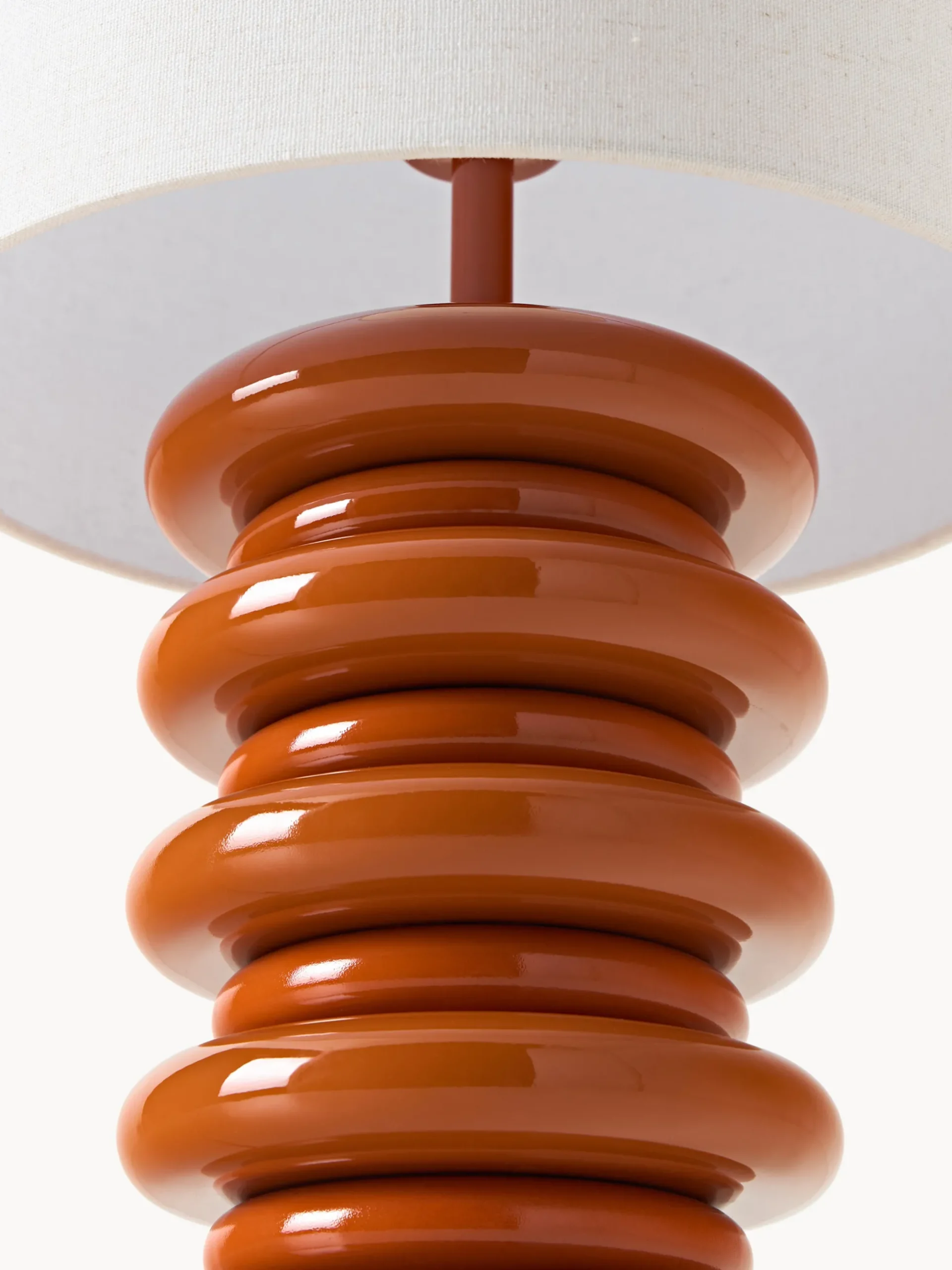 Grande lampada da tavolo con base in legno Nicolas