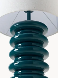 Grande lampada da tavolo con base in legno Nicolas