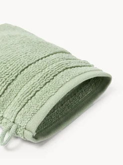 Guanti da bagno con bordo rigato Luxe 2 pz