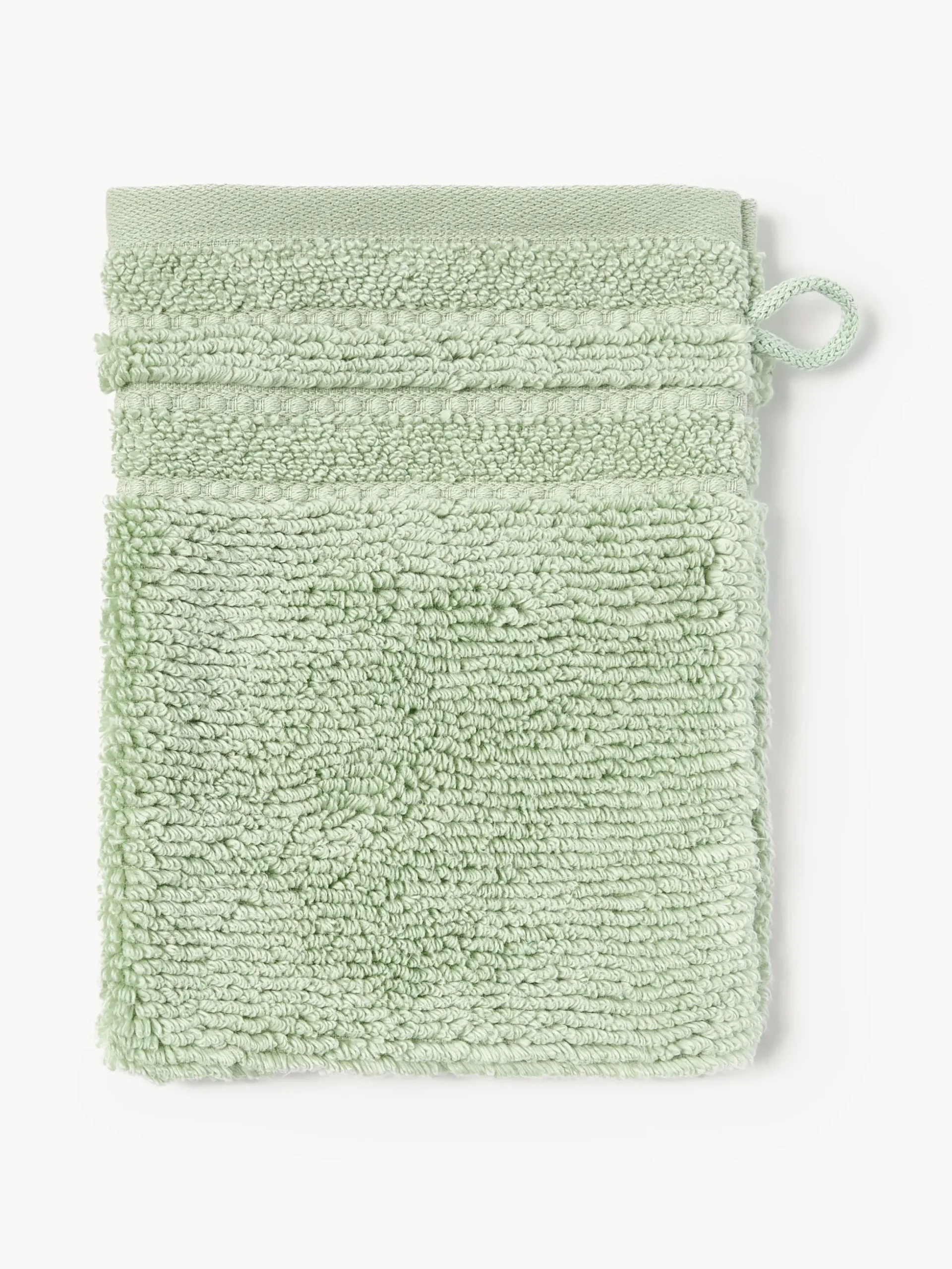 Guanti da bagno con bordo rigato Luxe 2 pz
