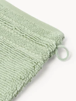 Guanti da bagno con bordo rigato Luxe 2 pz