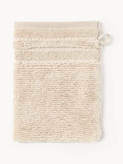Guanti da bagno con bordo rigato Luxe 2 pz