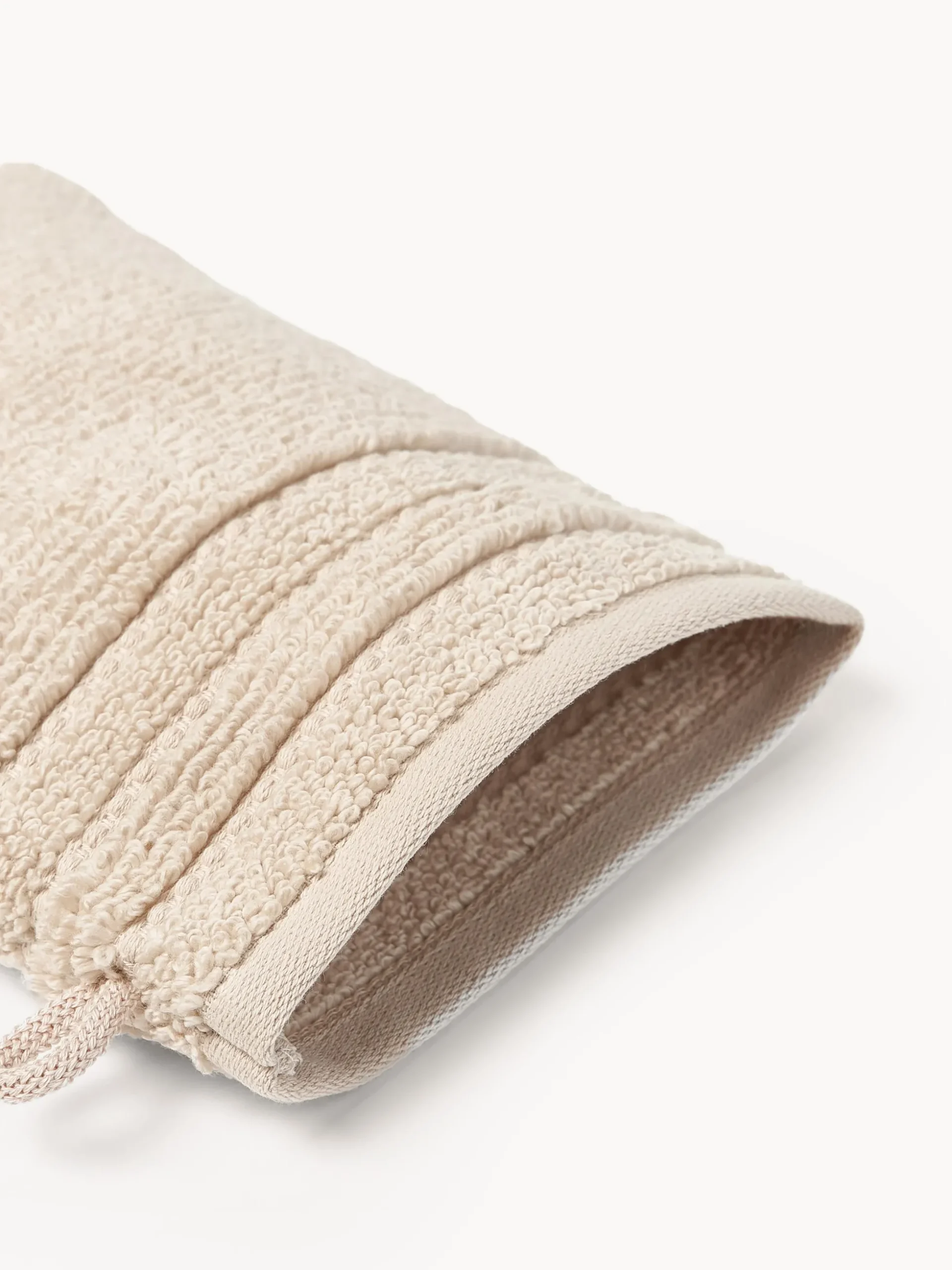 Guanti da bagno con bordo rigato Luxe 2 pz