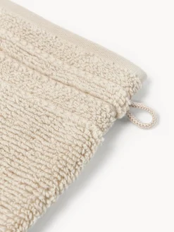 Guanti da bagno con bordo rigato Luxe 2 pz