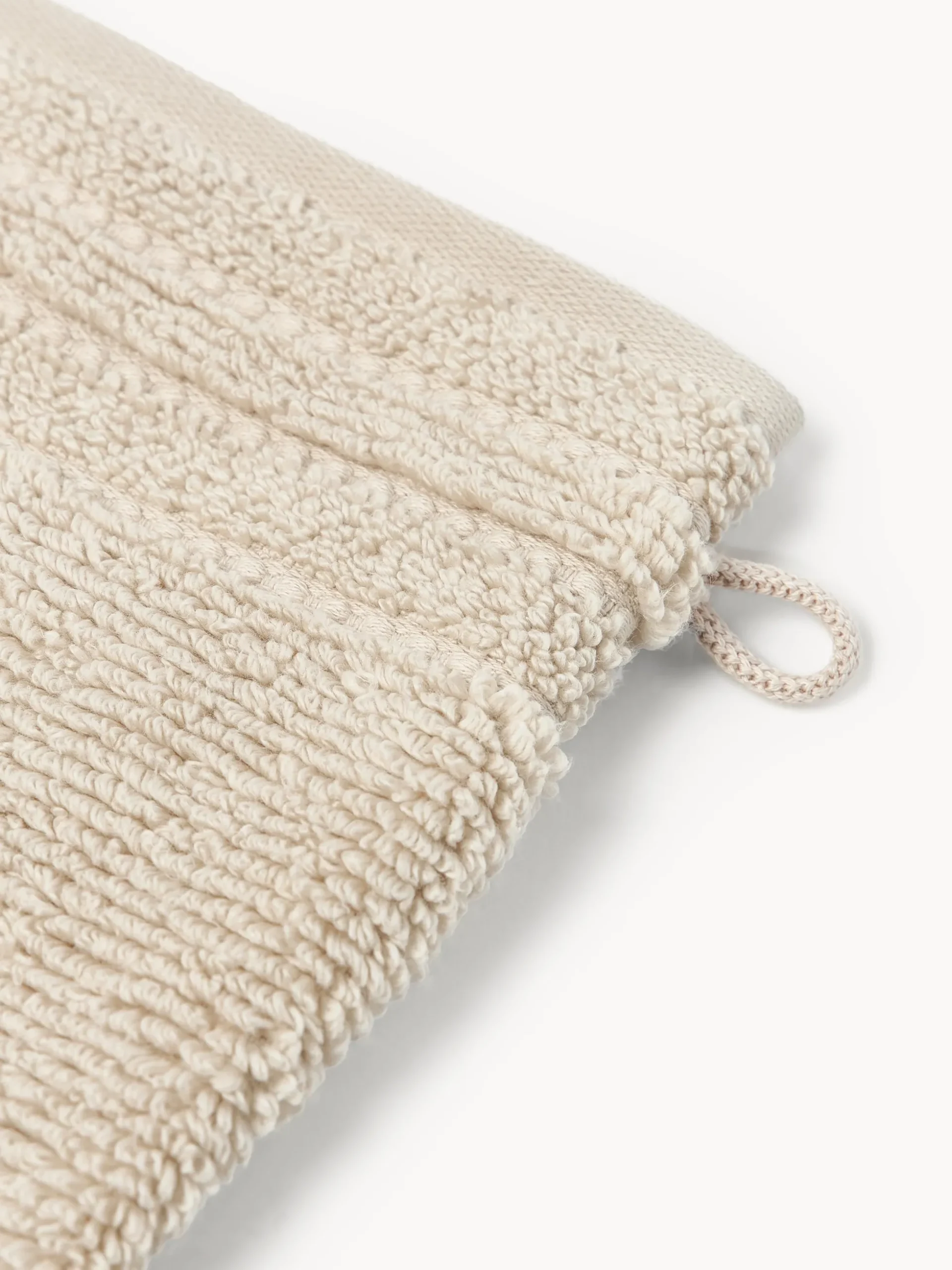 Guanti da bagno con bordo rigato Luxe 2 pz