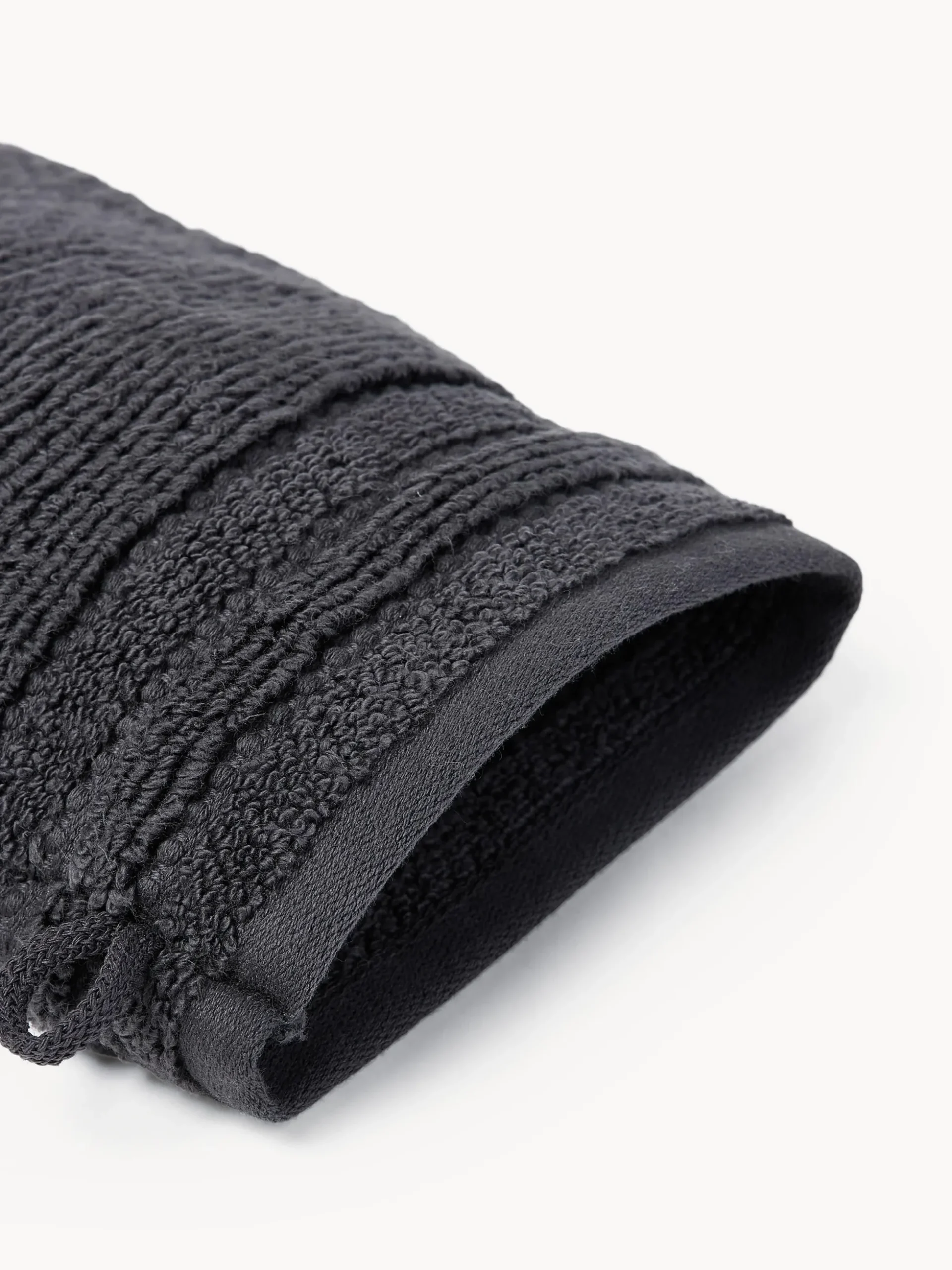 Guanti da bagno con bordo rigato Luxe 2 pz