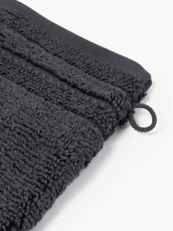 Guanti da bagno con bordo rigato Luxe 2 pz