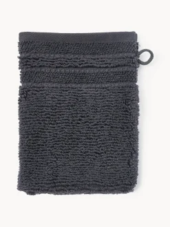 Guanti da bagno con bordo rigato Luxe 2 pz