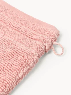 Guanti da bagno con bordo rigato Luxe 2 pz