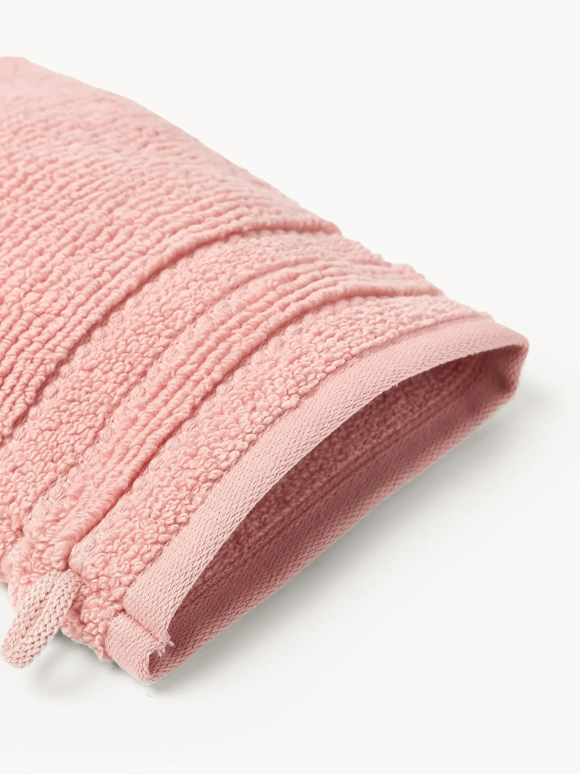Guanti da bagno con bordo rigato Luxe 2 pz