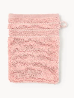 Guanti da bagno con bordo rigato Luxe 2 pz