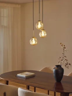 Lampada a sospensione a grappolo in vetro Amora