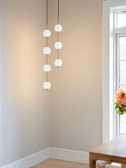 Lampada a sospensione a LED in vetro soffiato Audrey