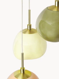 Lampada a sospensione cluster in vetro opalino Josie