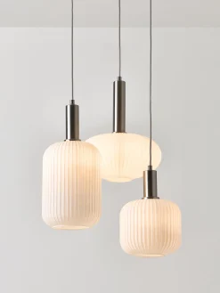 Lampada a sospensione cluster in vetro opale Candela
