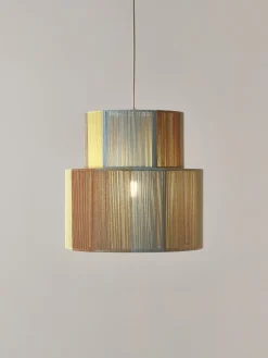 Lampada a sospensione con fili di lino Lace