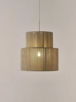 Lampada a sospensione con fili di lino Lace