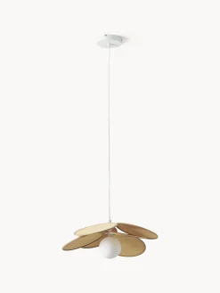 Lampada a sospensione con decoro in fibra naturale Milani
