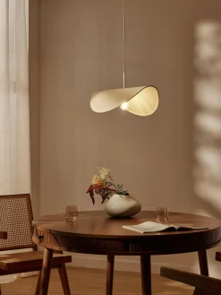 Lampada a sospensione di design in lino Kenzie
