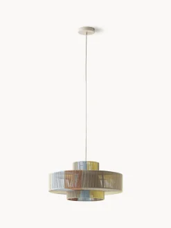 Lampada a sospensione grande in fili di lino Lace