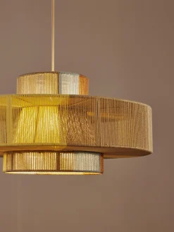 Lampada a sospensione grande in fili di lino Lace