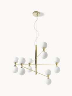 Lampada a sospensione grande con sfere in vetro opale Grover