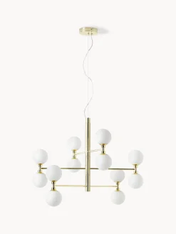 Lampada a sospensione grande con sfere in vetro opale Grover