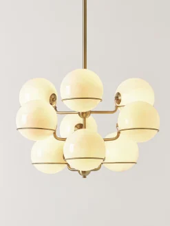 Lampada a sospensione grande con sfere in vetro Carey