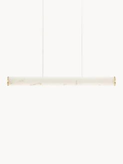 Lampada a sospensione grande a LED in alabastro Nolia, luce regolabile