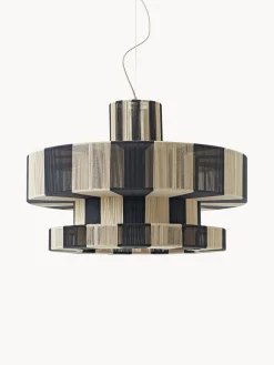 Lampada a sospensione grande in lino Lace
