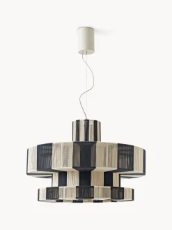 Lampada a sospensione grande in lino Lace