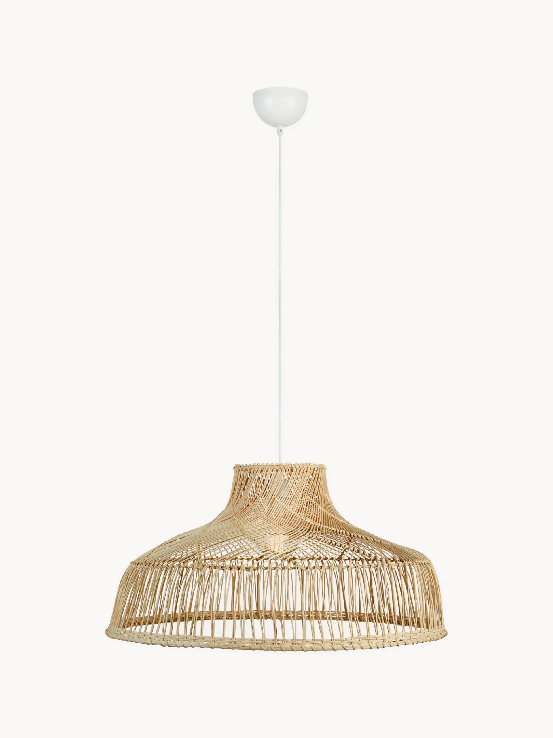 Lampada a sospensione grande in rattan Braid