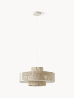 Lampada a sospensione grande in lino Lace